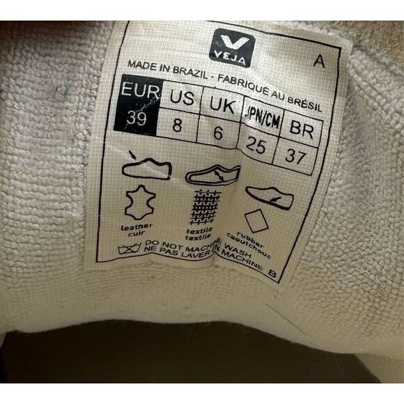 Veja Campo Chromefree‎ Emeraude Leather Sneaker White Multi Womens US 8 - Picture 6 of 6